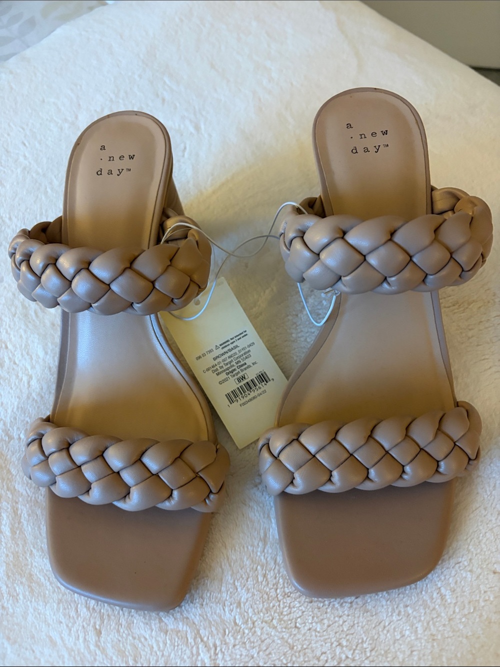 a new day Braided Double-Strap Mules in Taupe